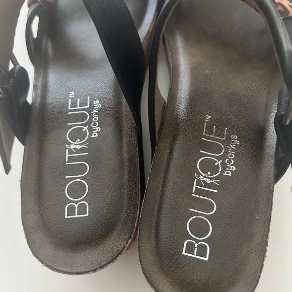 Boutique by Corky’s Wedge Sandals Size 7 Black - Picture 6 of 15